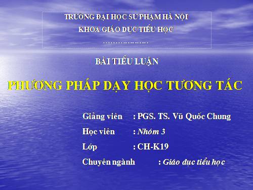 dạy học tương tác