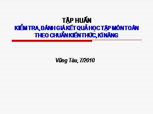 Chuẩn kiến thức kĩ năng