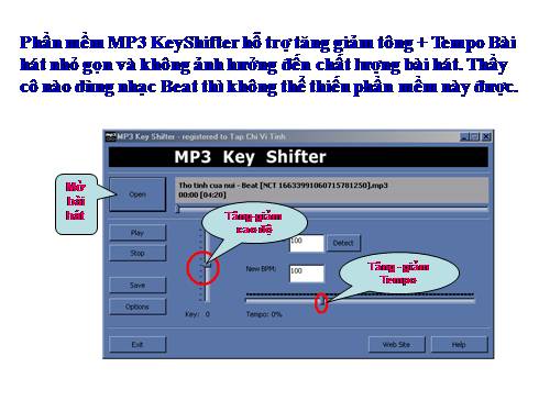 Phần mềm Tăng giảm Tông+Tempo cho bài hát