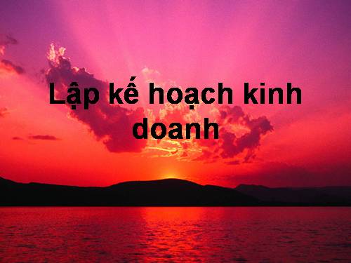 lap ke hoach kinh doanh