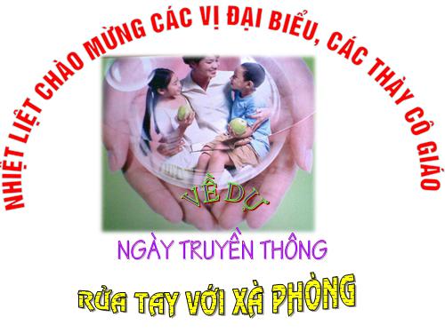 Truyên thông Rửa tay với xà phòng