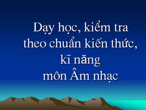 HÁT NHẠC