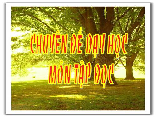 Chuyên đề dạy tập doc