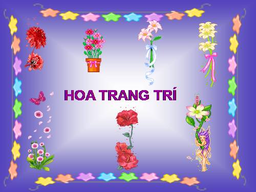 hoa trang trí bài soạn