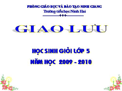 giao lưu HSG lớp 5