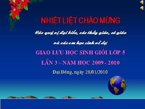 Giao luu hoc sinh gioi lop 5