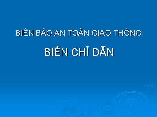 Biển báo an toàn giao thông 2