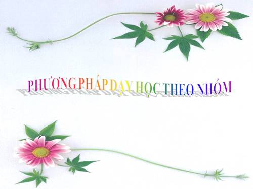 phương pháp dạy học theo nhóm