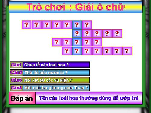 Tro chơi: Giải ô chữ