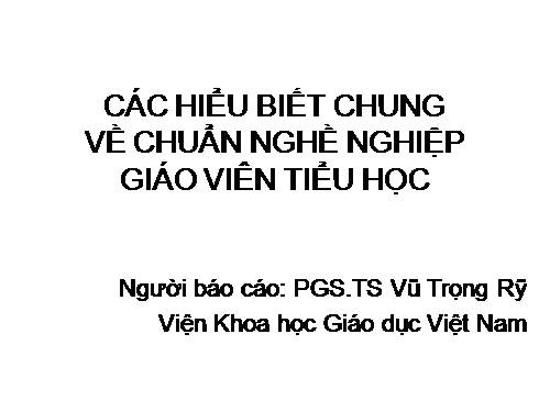 chuẩn NN GV TH