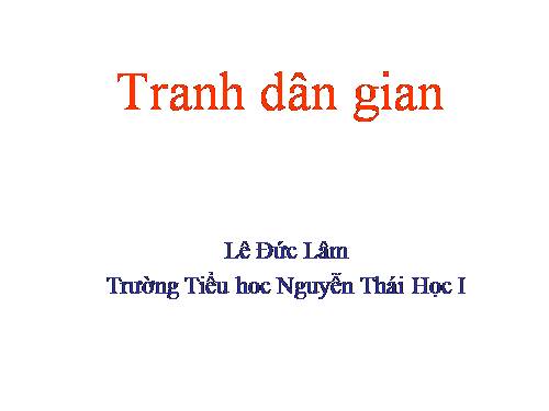 tranh dân gian