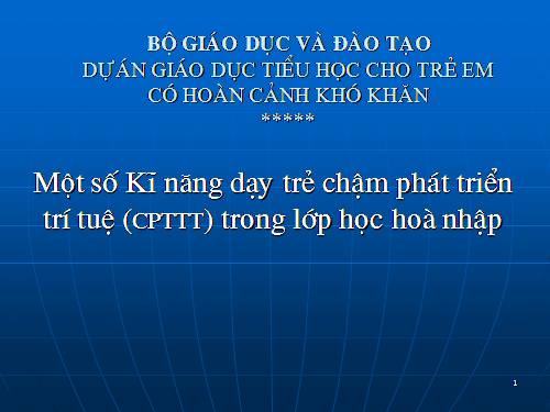 Dự án GD cho HS tiểu học có hoàn cảnh khó khăn