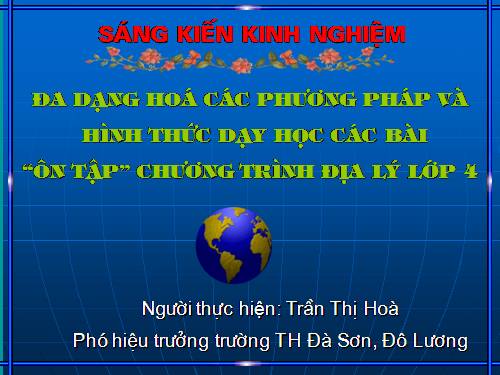 Dạy ôn tập môn Đia lý