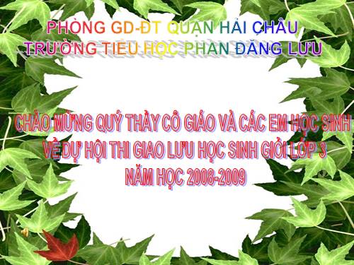 Hội thi Giao lưu HSG lớp 3