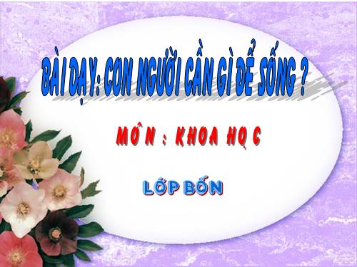 Trình bày Giáo án Bảo vệ môi trường(lồng ghép)