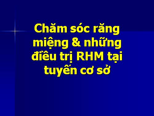 cham soc rang mieng