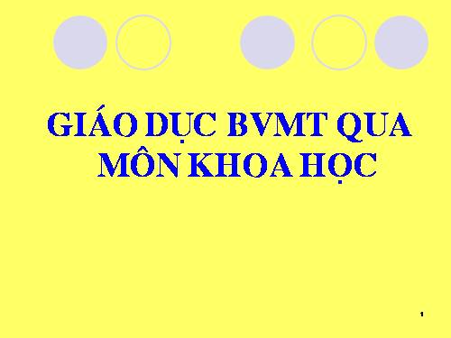 Tích hợp GDBVMT Khoa học