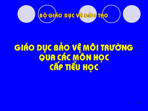 Tích hợp GDBVMT Đạo đức