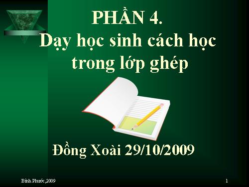 DAY HS CACH HOC TRONG LỚP GHÉP