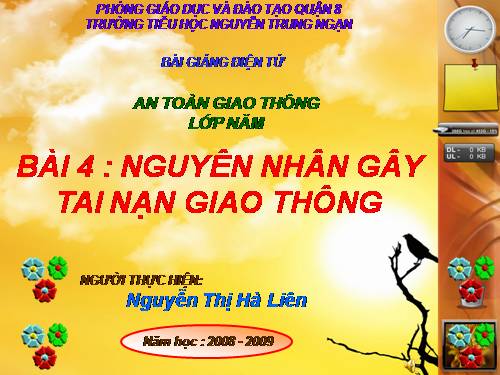 An toàn giao thông - Nguyên nhân gây tai nạn giao thông