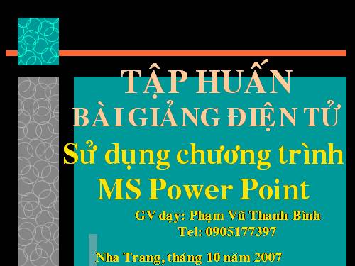 Tâp huấn bai giảng điện tử- TH Thach Linh