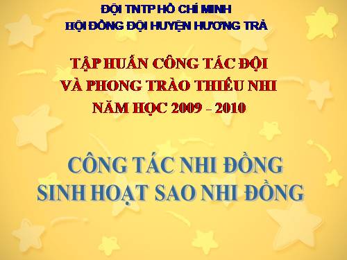 Sinh hoạt sao nhi đồng