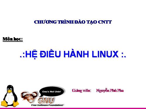 Bài giảng Linux