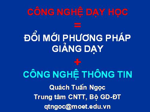 Công nghệ dạy học