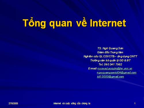 Tổng quan về internet