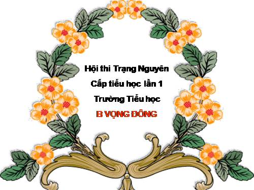 Hội thi Trạng Nguyên trường B Vọng Đông lần 1