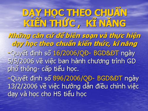 DH THEO CHUẨN KTKN -T.VIỆT