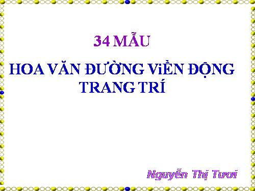 Hoa văn đường viền động trang trí rất đẹp