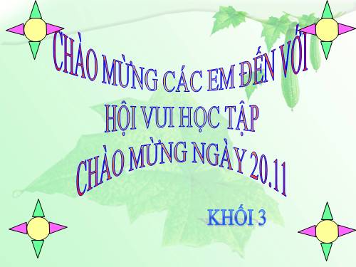 HỘI VUI HỌC TẬP CHÀO MỪNG 20.11