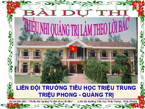 TẬP SAN VỀ BÁC HỒ ĐẠT GIẢI NHẤT HUYỆN