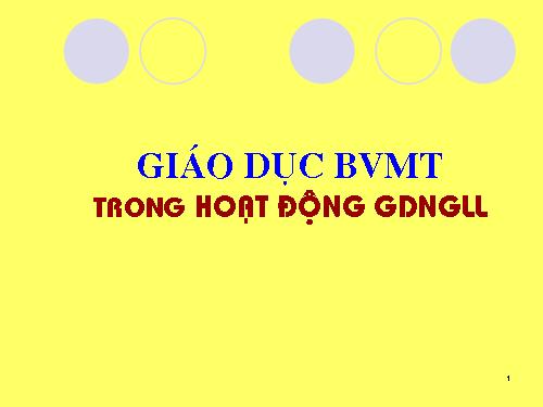 giáo dục BVMT qua NGLL