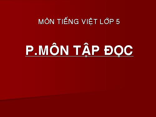 tập đọc lớp 5