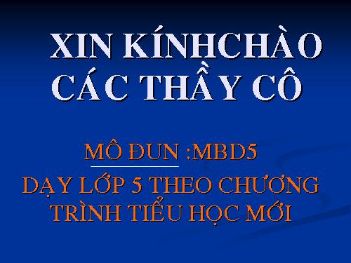 triển khai mo dun 5