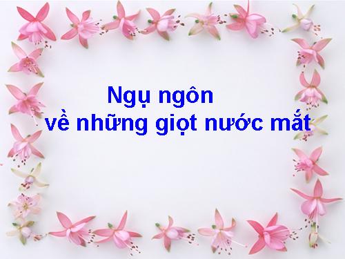 Ngụ ngôn về những giọt nước mắt