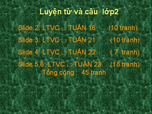 hình Ltvc -lớp 2