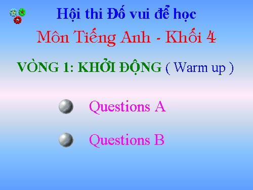 Đố vui để học-Khối 4-Vòng 1