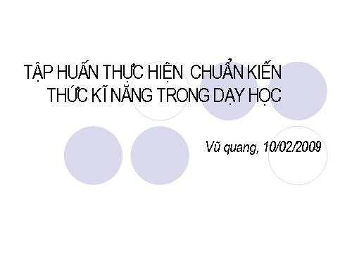 Chuyên đề kiến thức kỷ năng