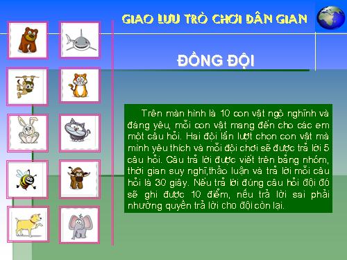 GIAO LƯU TRÒ CHƠI DÂN GIAN.