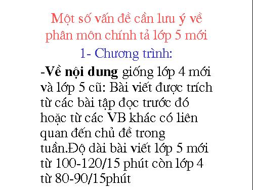 Mot so luu y ve chinh ta lop 5