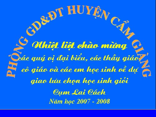 Giao lưu HS giỏi toàn diện cụm Lai Cách