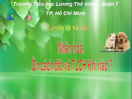 Nhan hoa. On tap cach dat va tr loi cau hoi Khi nao