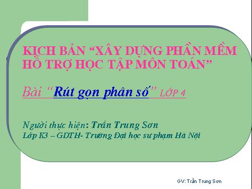 Bài Rút gọn phân số lớp 4