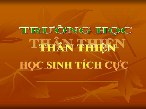 trường học thân thiện