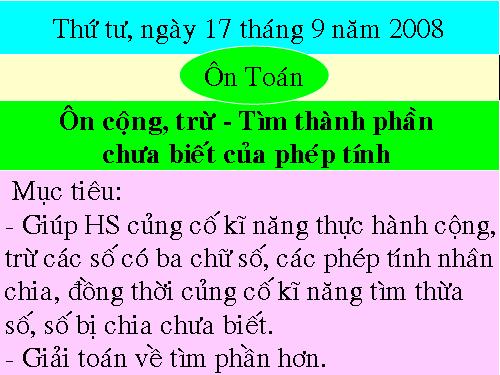 cộng trừ tìm thành phần chưa biết.ppt