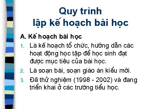 kế hoạch bài học