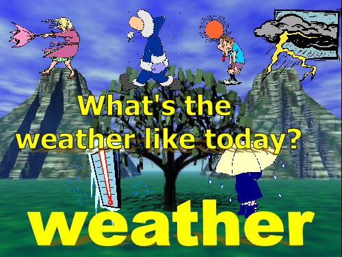 WHAT'S THE WEATHER LIKE?